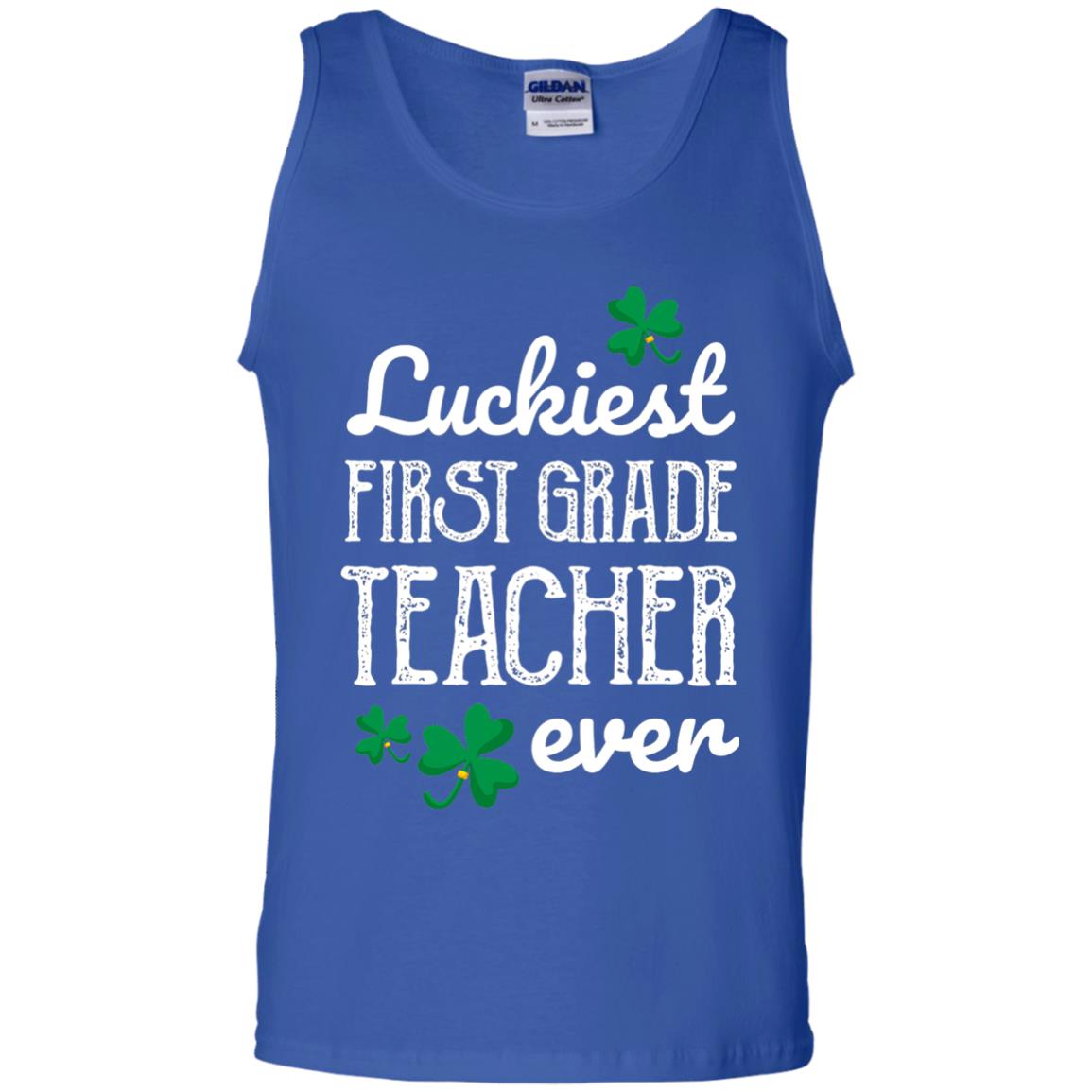 Luckiest First Grade Teacher Ever St. Patricks Day T-shirt Royal