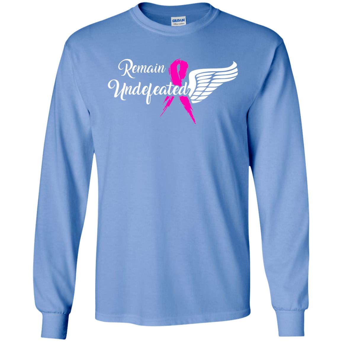 Breast Cancer T-shirt Remain Undefeated Carolina Blue