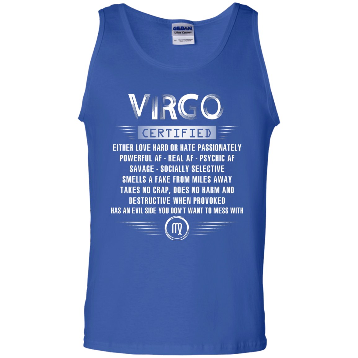 Virgo Certified Either Love Hard Or Hate Passionately Powerful Af T-shirt Royal