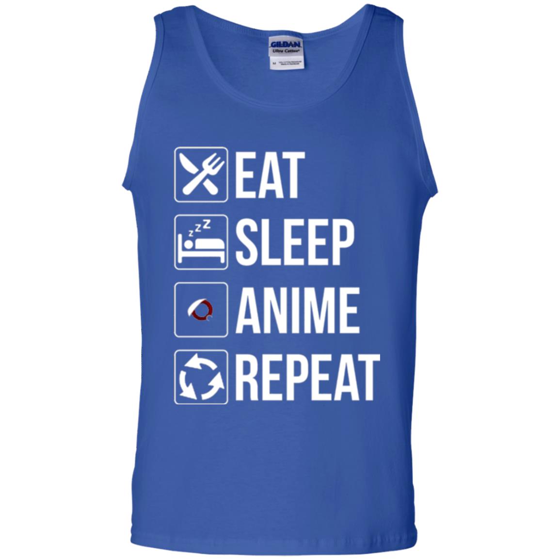 Anime Lovers T-shirt Eat Sleep Anime Repeat Royal