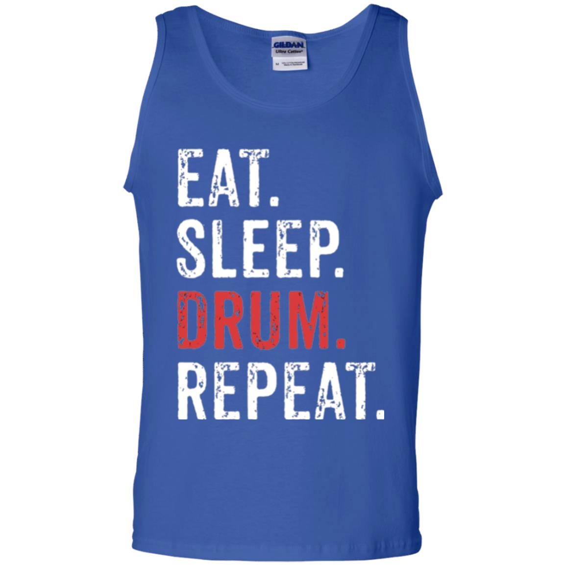 Drummer T-shirt Eat Sleep Drum Repeat Royal