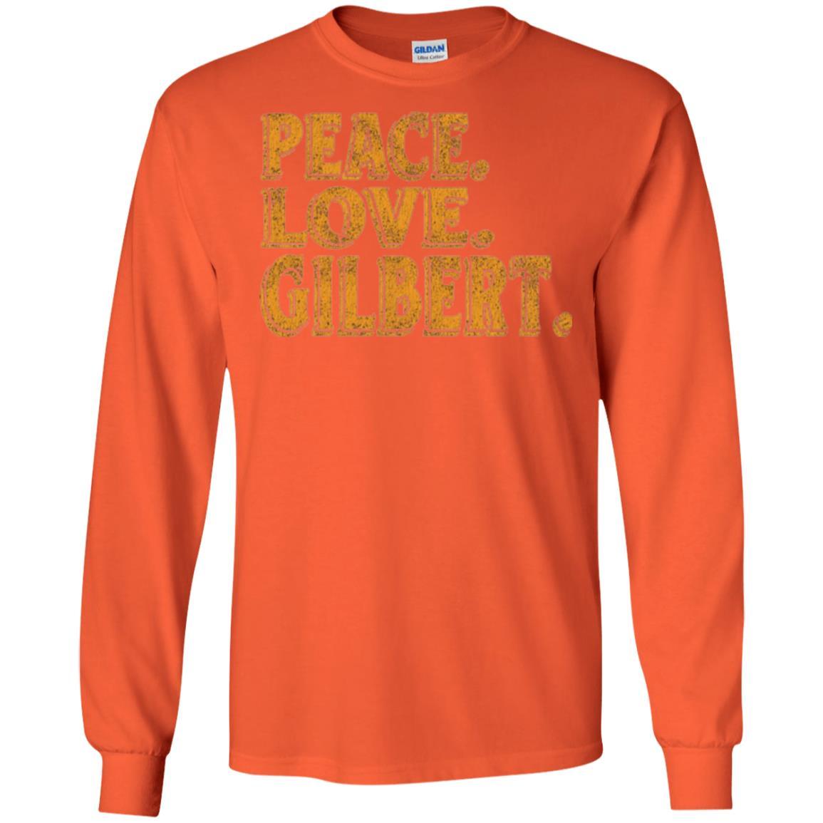 Peaceful T-shirt Peace Love Gilbert Orange
