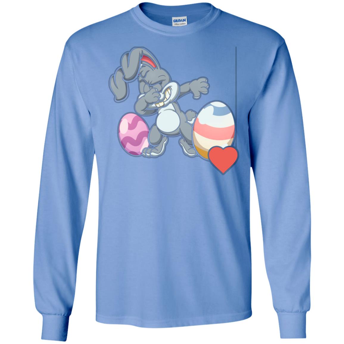 Easter Bunny Dabbing Gift Shirt Easter Holiday Carolina Blue