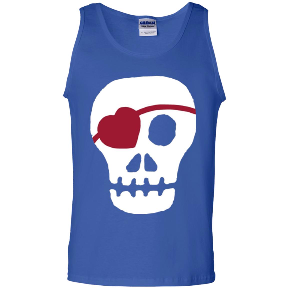 Skull Heart Valentines Day T-shirt Royal