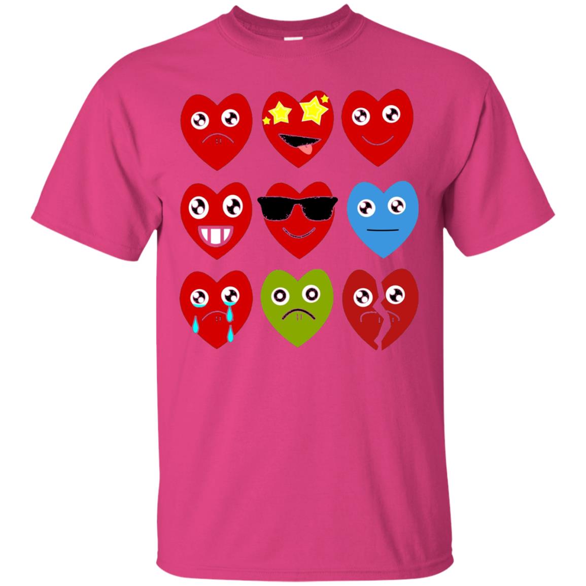 Valentine_s Day T-shirt Heart Emojis Heliconia