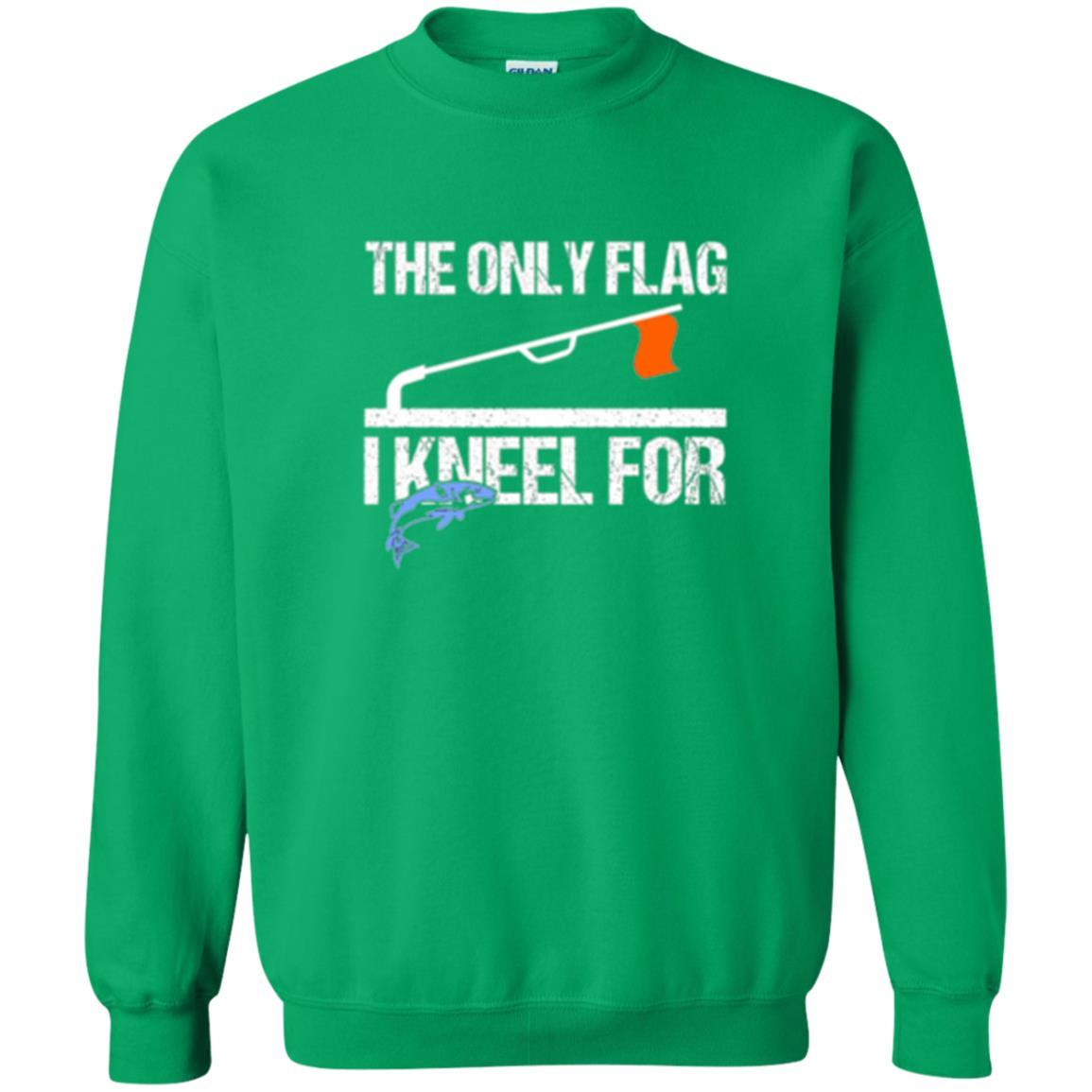Fisherman T-shirt Ice Fishing Tip Up Flag T-shirt Irish Green