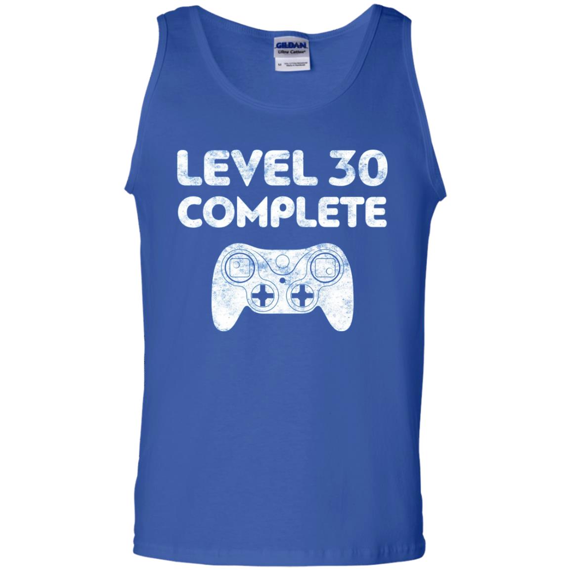 Level 30 Complete Video Gamer 30th Birthday Shirt Royal