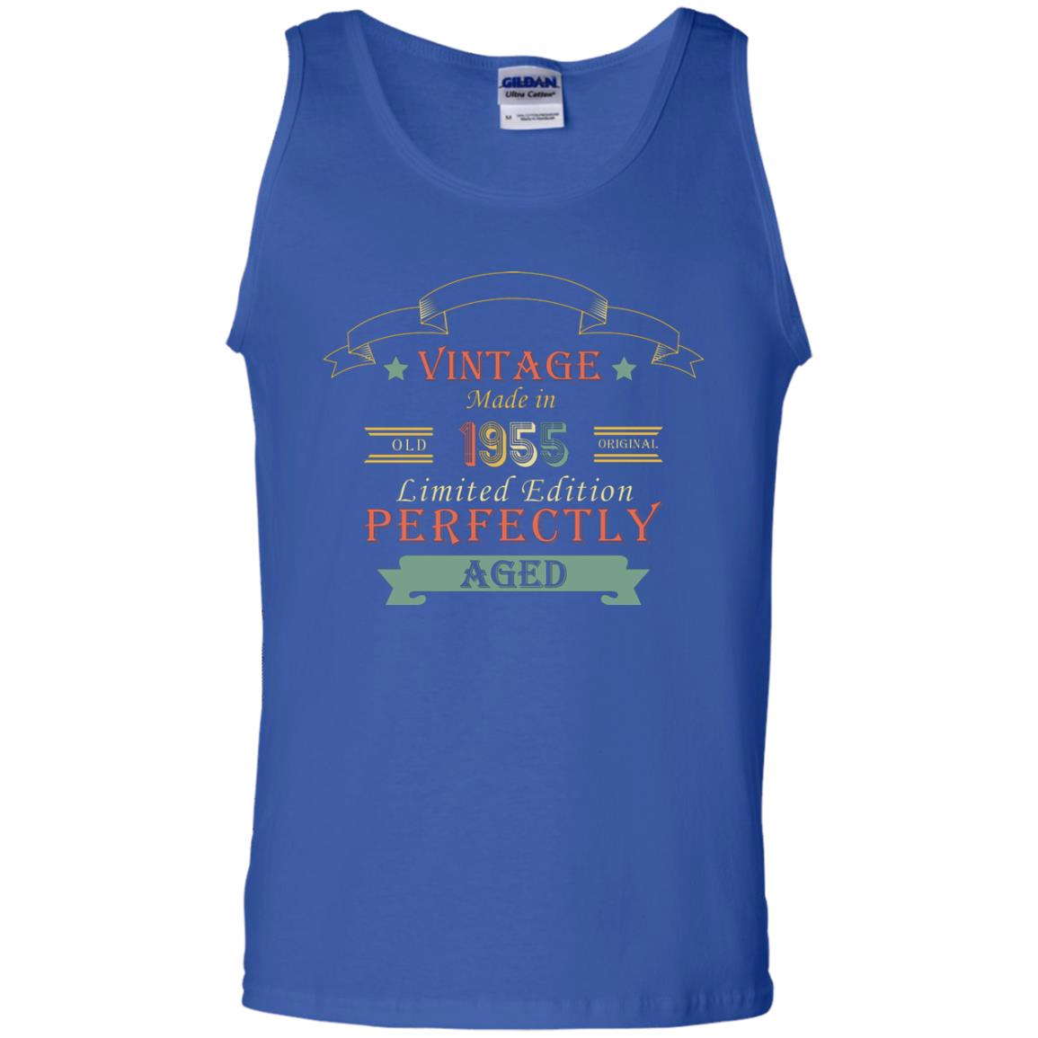 Vintage Made In Old 1955 Original Limited Edition Perfectly Aged 63th Birthday T-shirt Royal