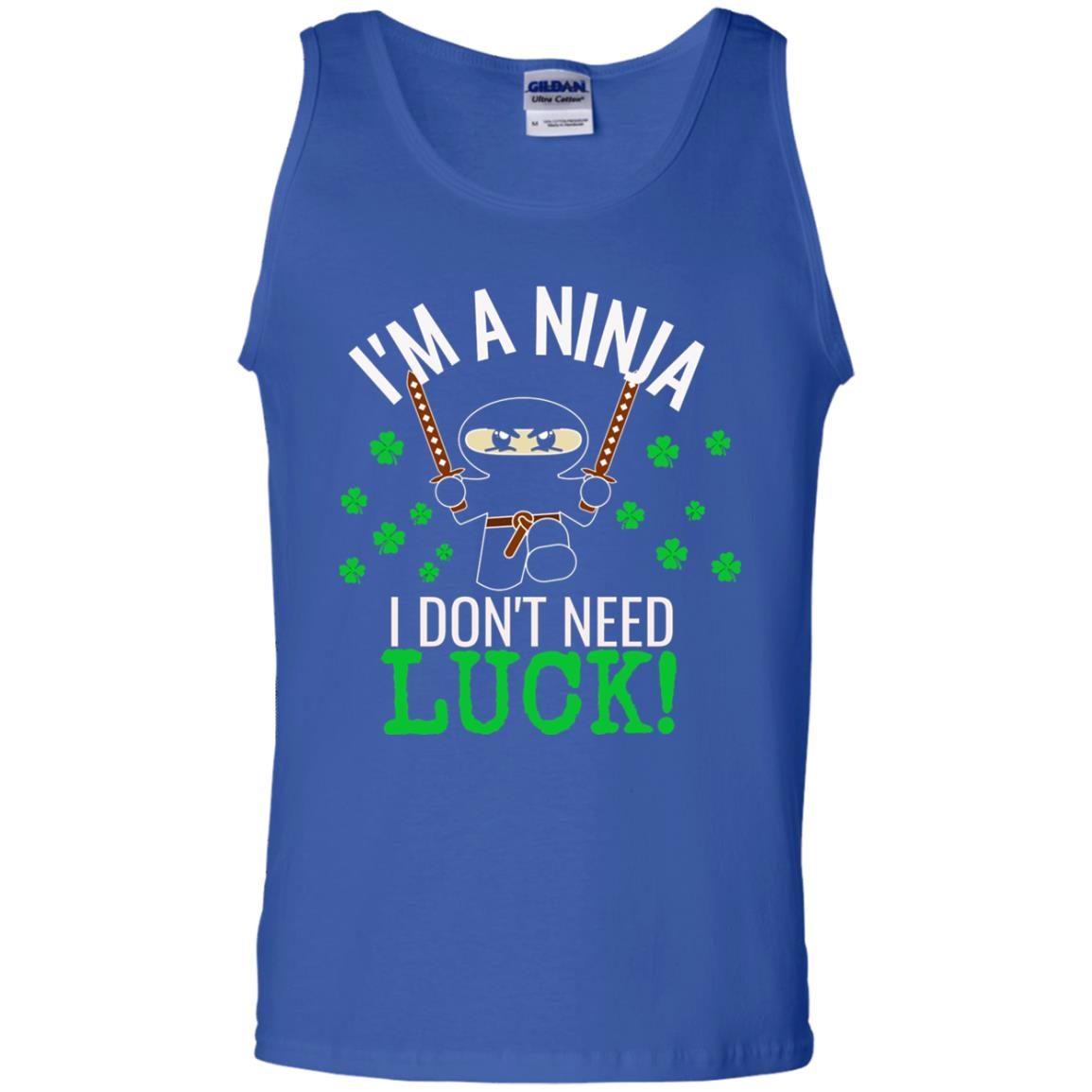 Ninja Luck Green St. Patrick_s Day T-shirt Royal