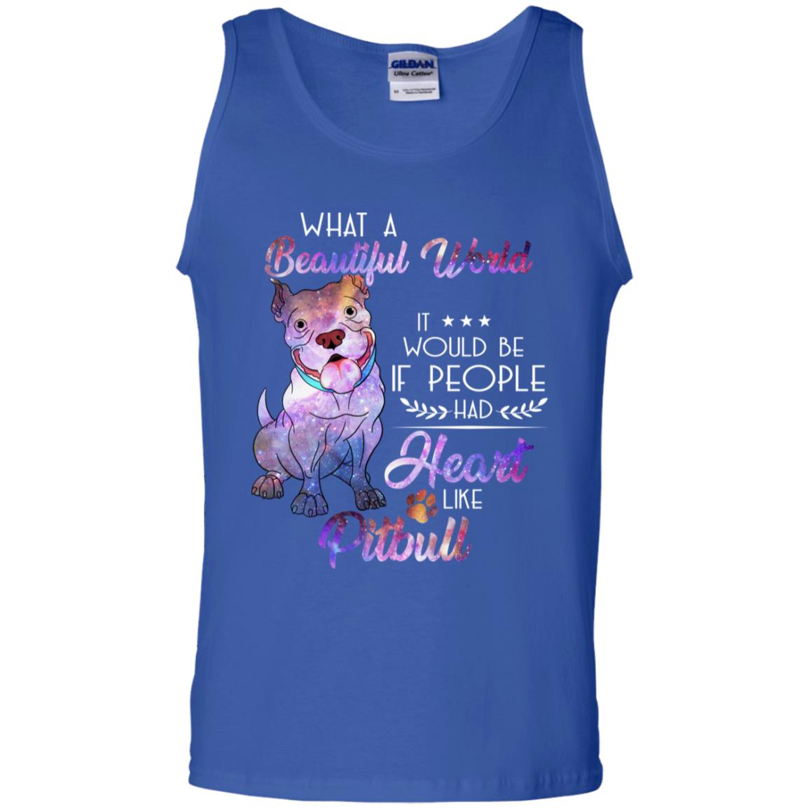 What A Beautiful World It Would Be If People Had Heart Like Pitbull Shirt Royal