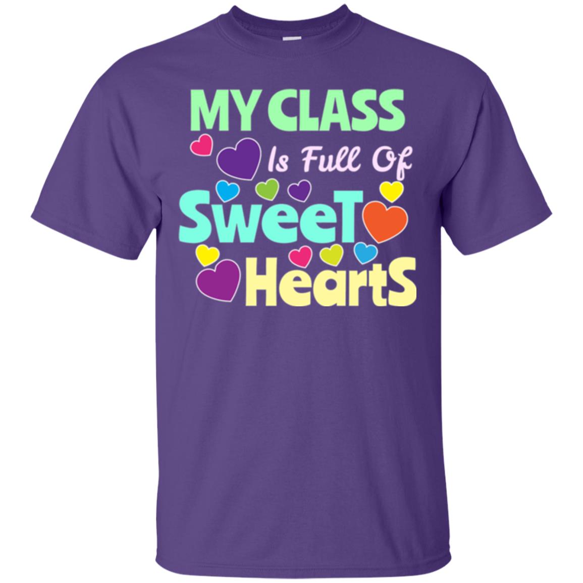 Valentines Day T-shirt I Love My Sweet Hearts Purple