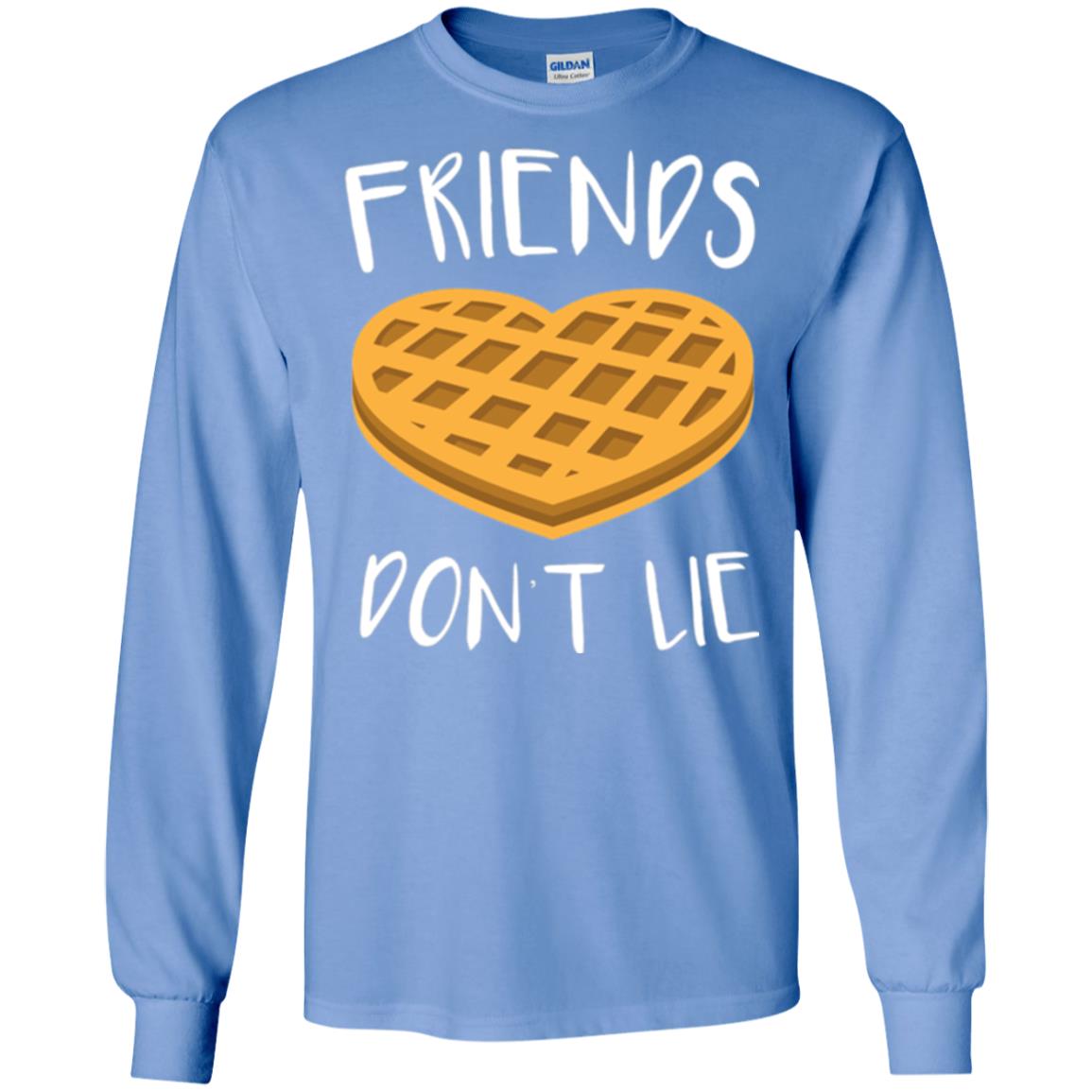 Funny Waffle T-shirt Friends Don_t Lie Carolina Blue
