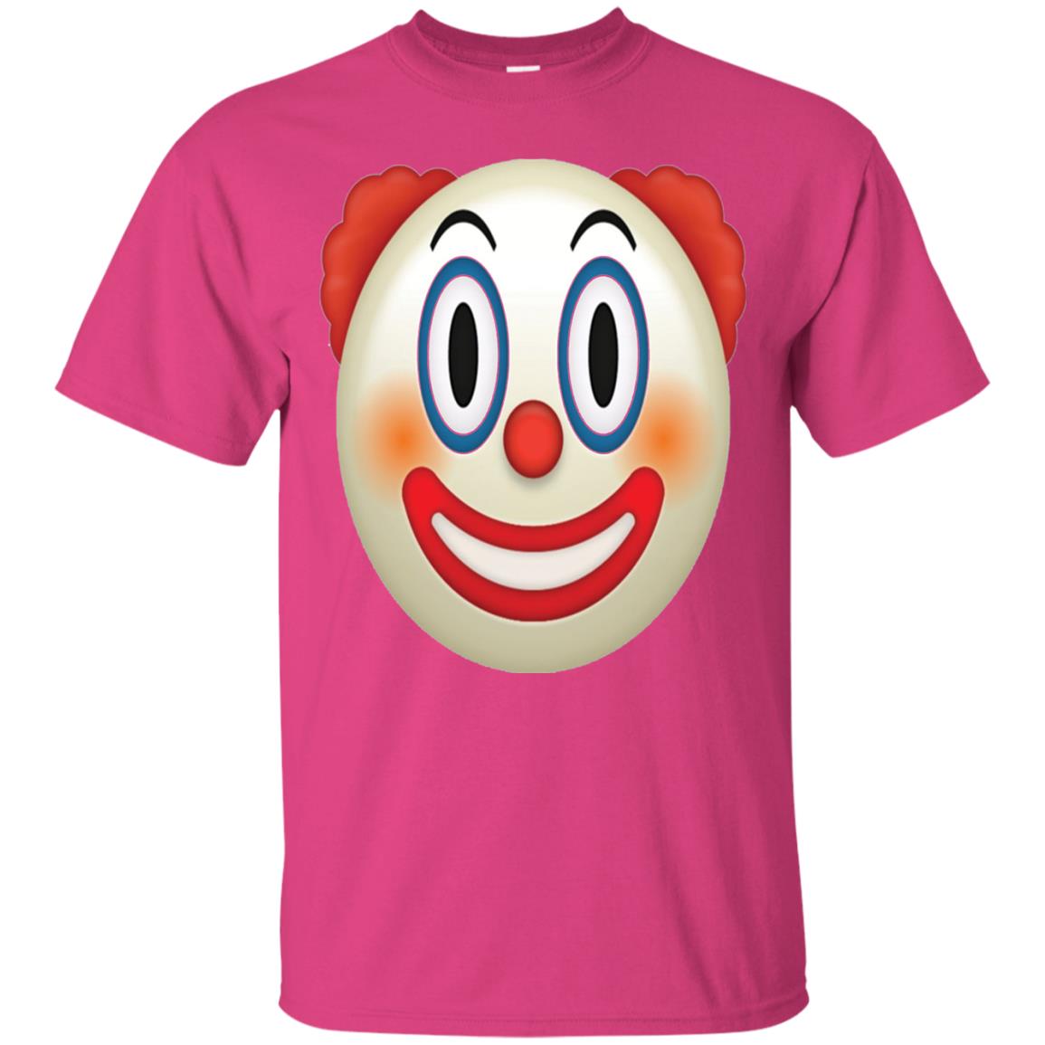 Red Nose Painted Face Happy Smile Emoji Clown T-shirt Heliconia