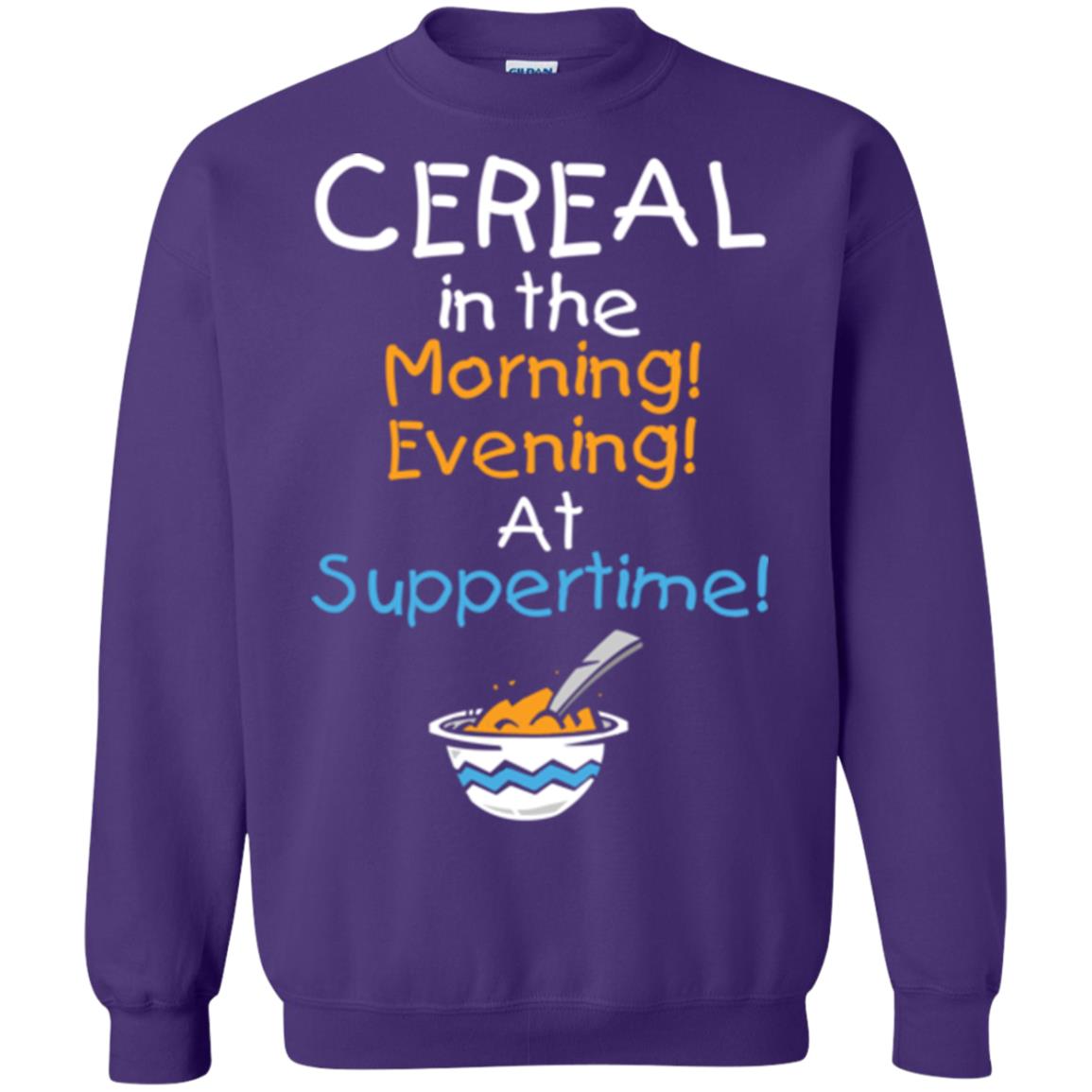 Cereal In The Morning Evening At Suppertime T-shirt Purple