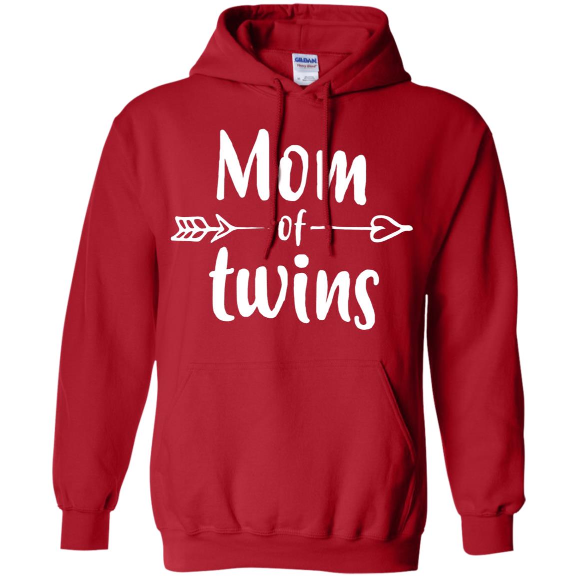 Mom Of Twins Mother's Day Mommy T-shirt Red