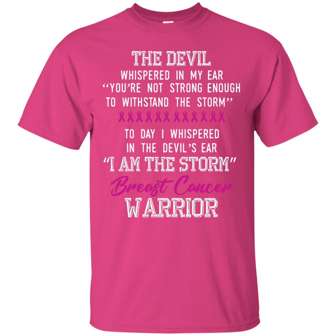 Breast Cancer Warrior T-shirt I Am The Storm Breast Cancer Warrior With Pink Ribbons Heliconia