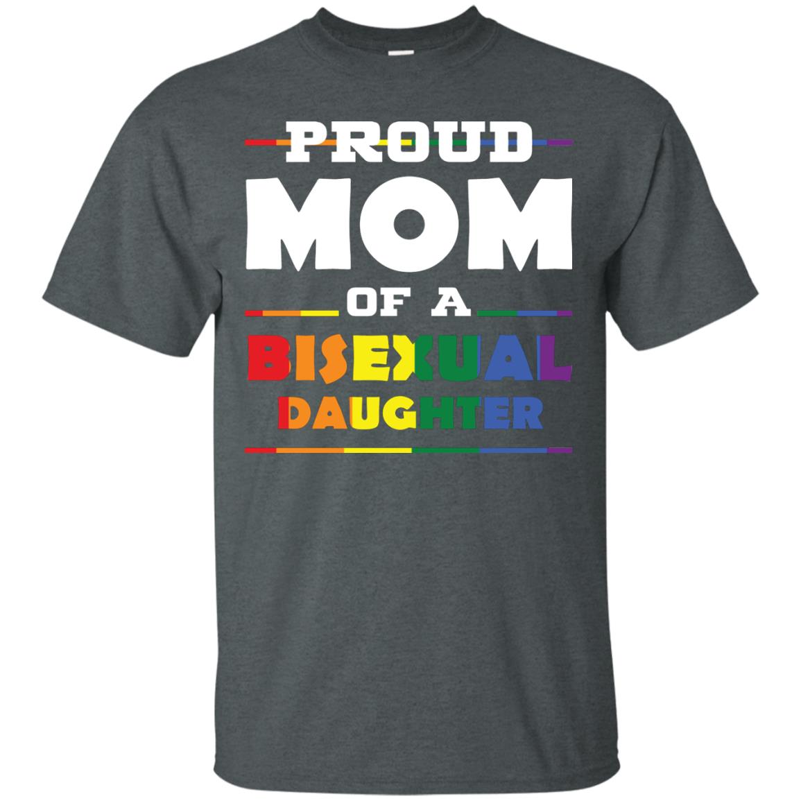 Proud Mom Of A Bisexual Daughter Mom Supports Bisexual Pride 2018 Shirt Dark Heather