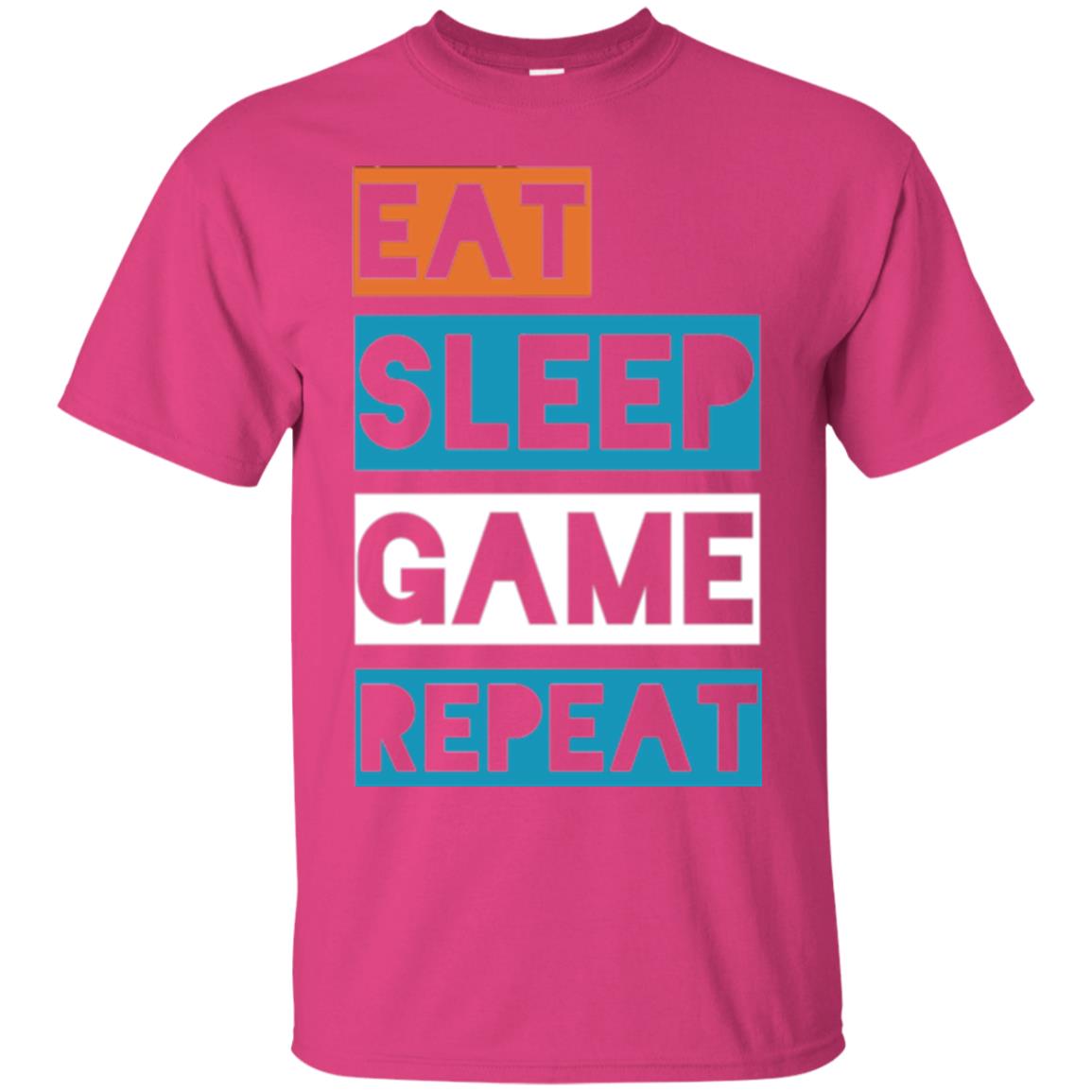 Eat Sleep Game Repeat Video Gamer Player T-shirt Heliconia