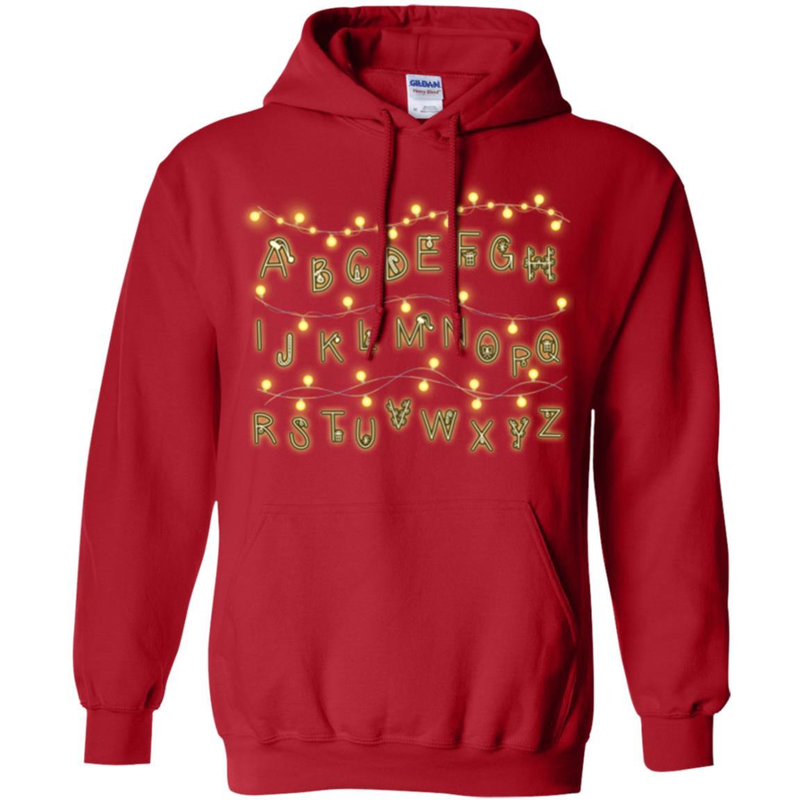 Alphabet Fairy Lights T-shirt Red