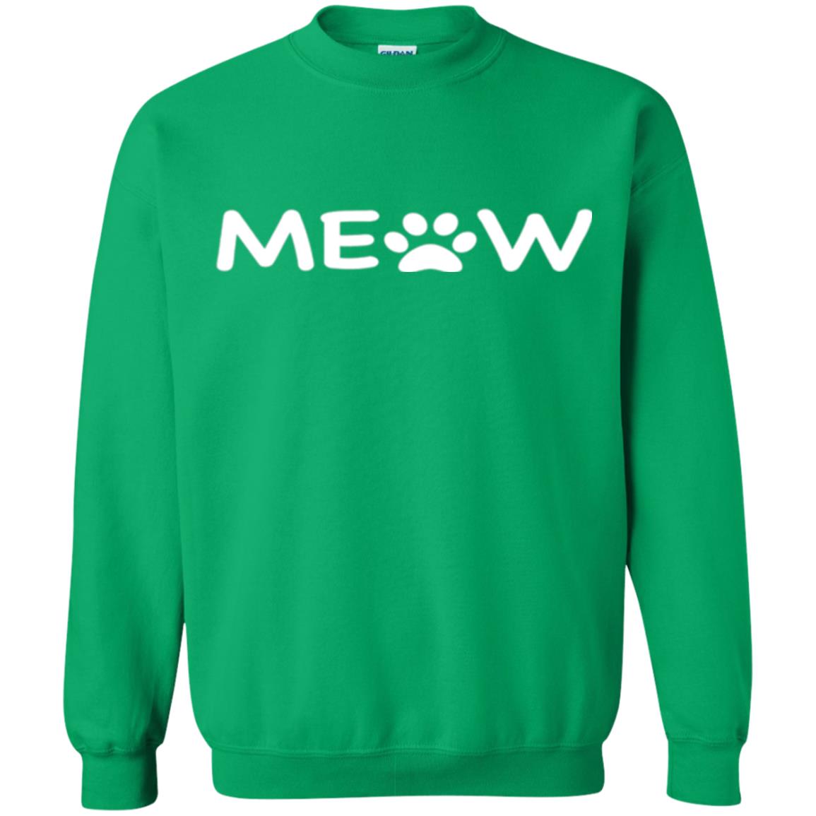 Cat Lovers T-shirt Meow Kitten Paw Irish Green