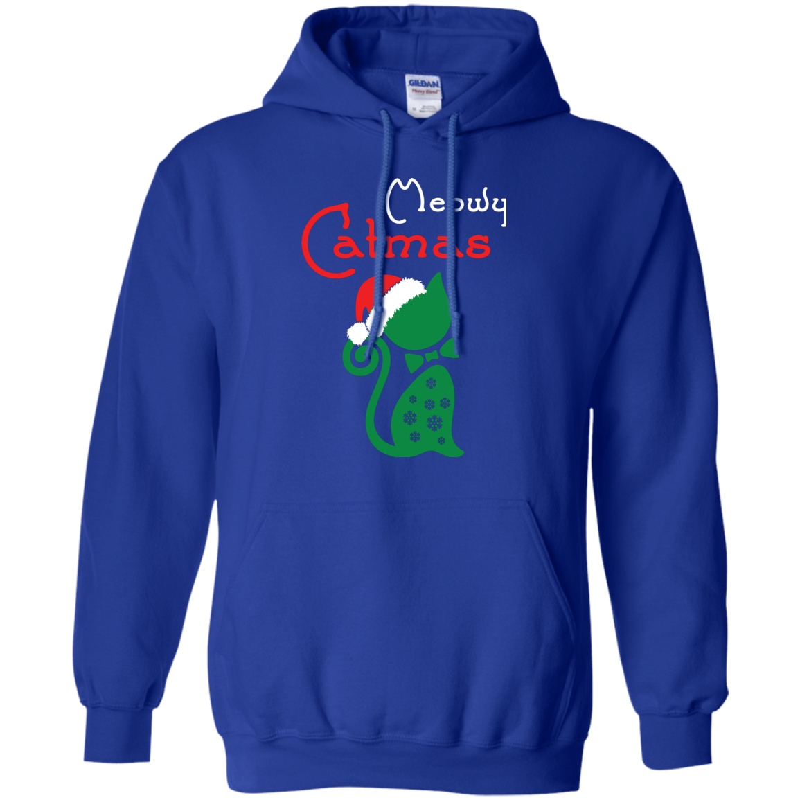 Cat Christmas T-Shirt Meowy Catmas Royal