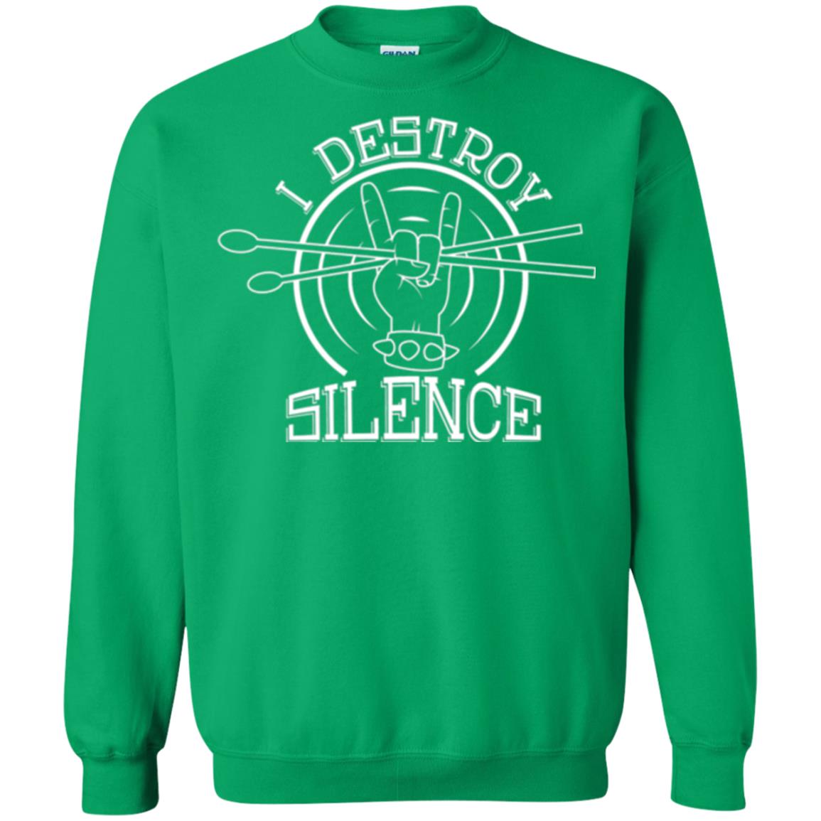 Drummer T-shirt I Destroy Silence Irish Green