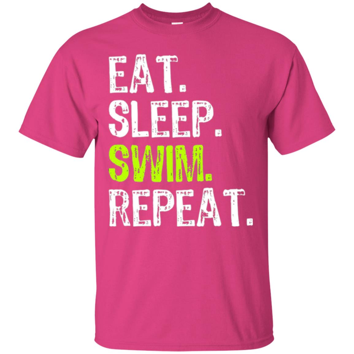 Swim Lovers T-shirt Eat Sleep Swim Repeat Heliconia