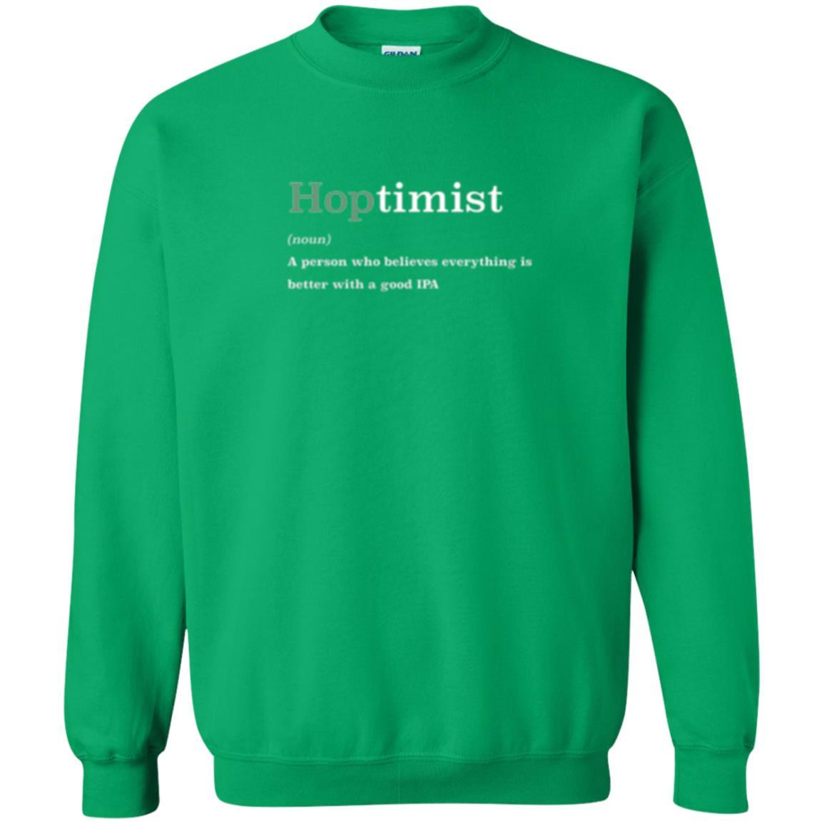 Beer Lover T-shirt Hoptimist Definition Irish Green