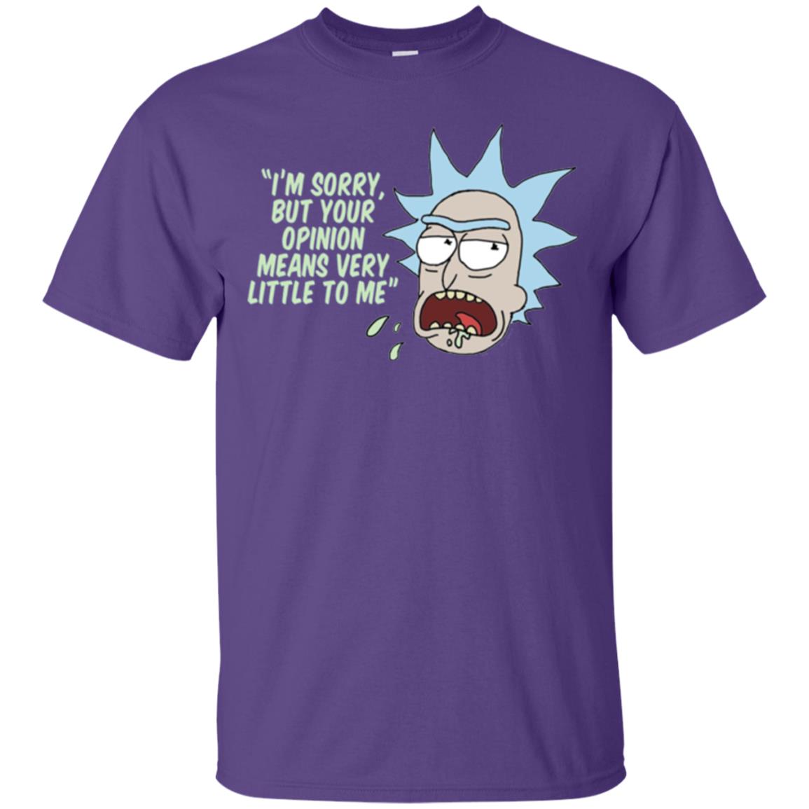 Rick And Morty T-shirt Your Opinion Means Very Little To Me Purple