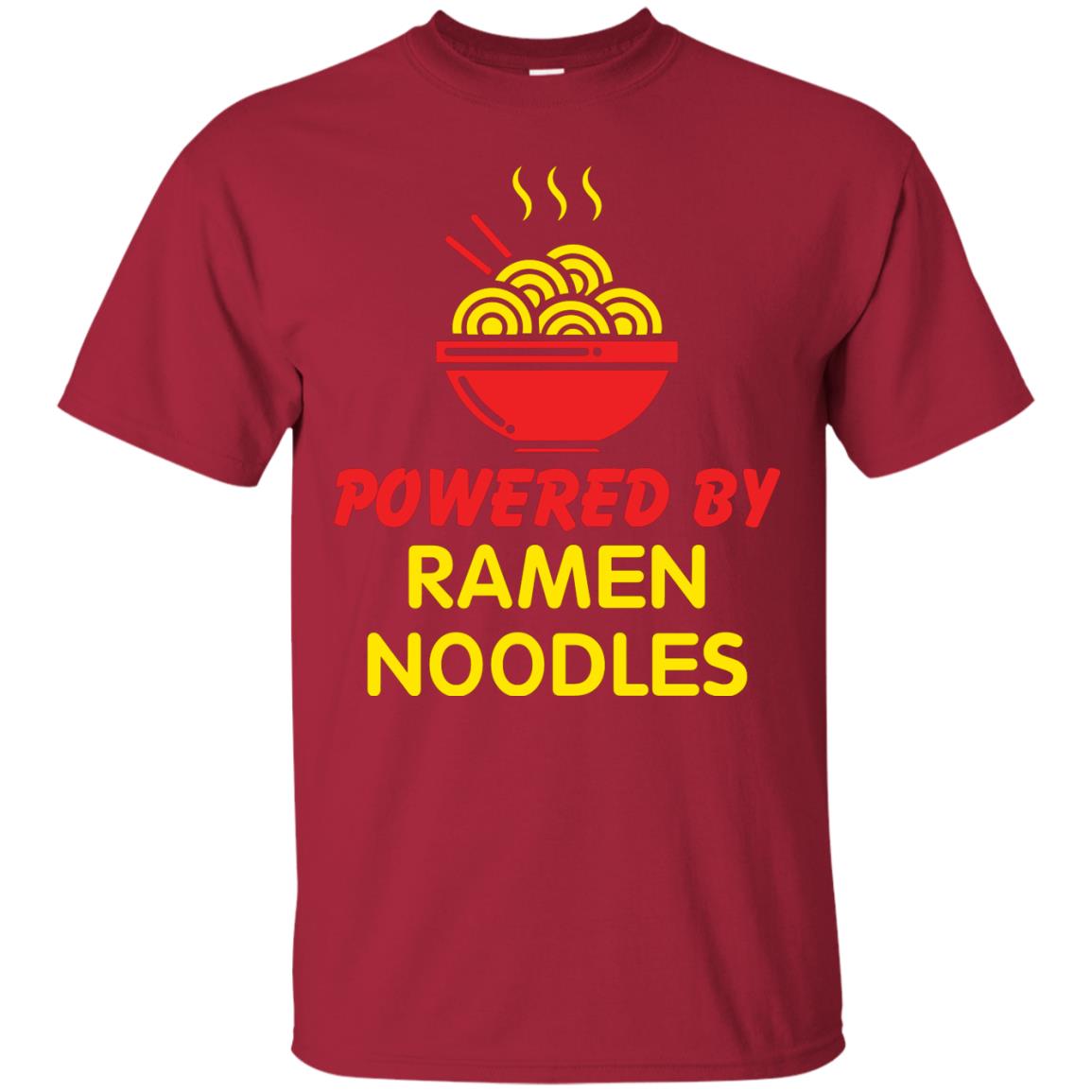 Powered By Ramen Noodles Gift Shirt For Ramen Lover Cardinal
