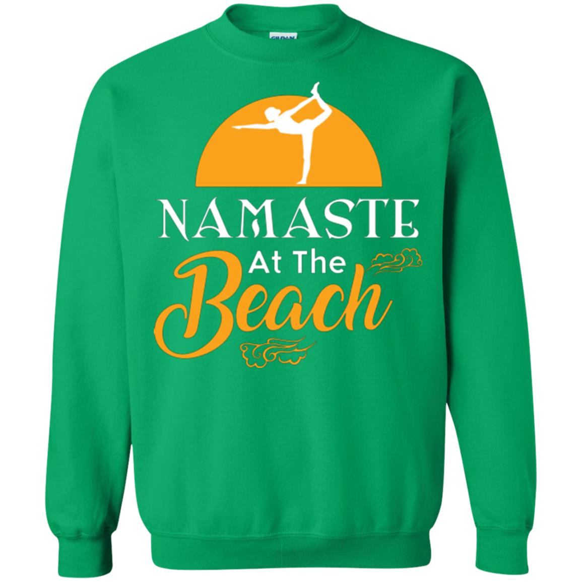 Yoga Lover T-shirt Namaste At The Beach Irish Green