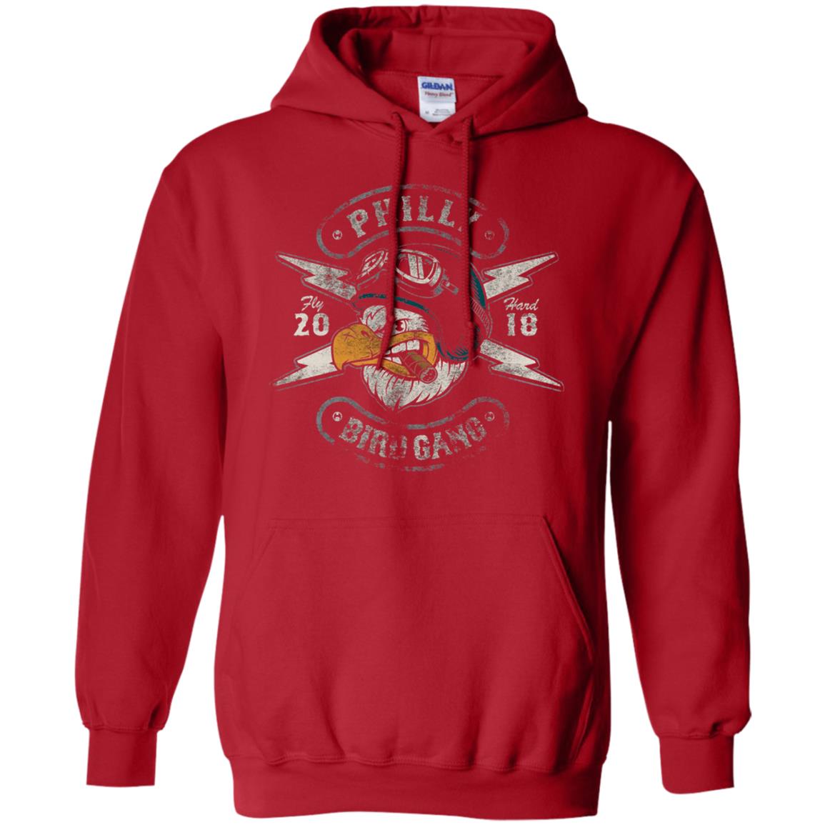 Bird Gang Eagles T-shirt Vintage Distressed Red