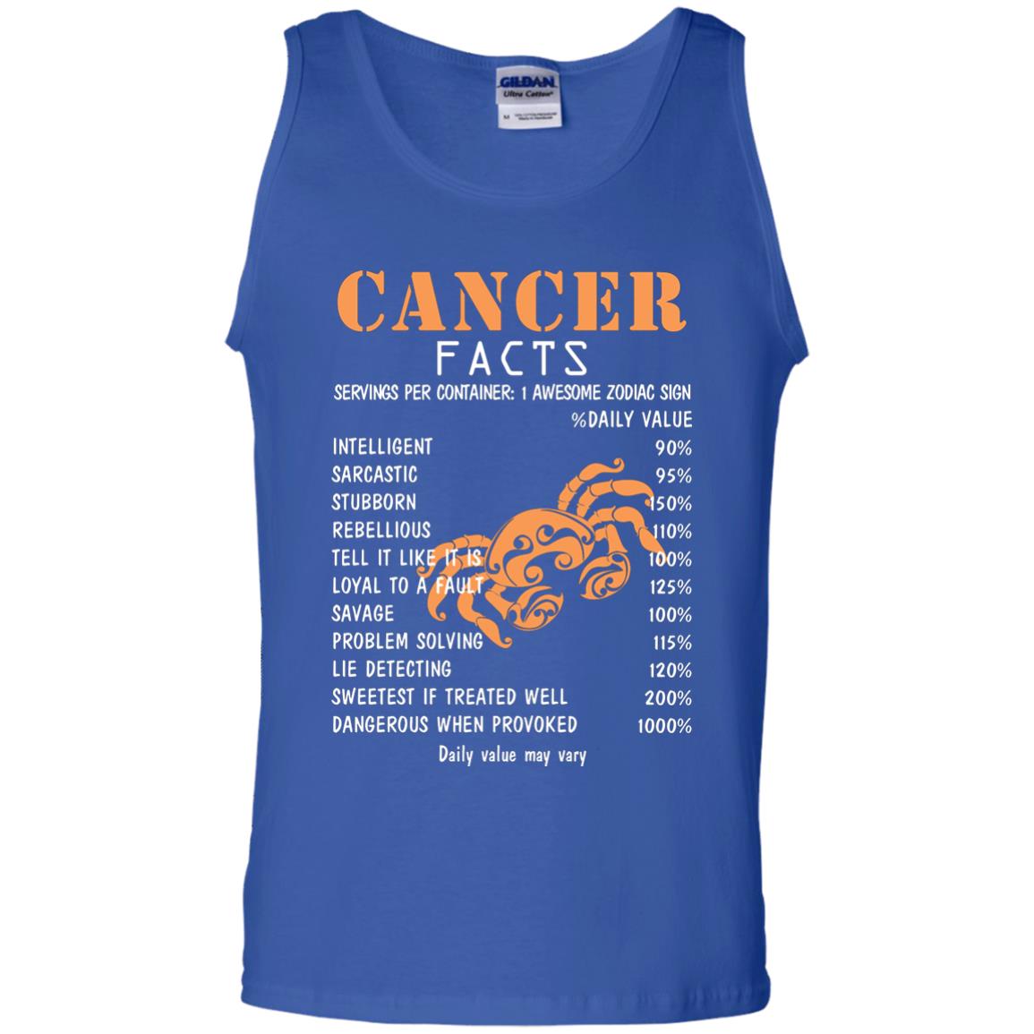 Cancer Facts 1 Awesome Zodiac Sign Gift Shirt For Cancer Horoscope Royal