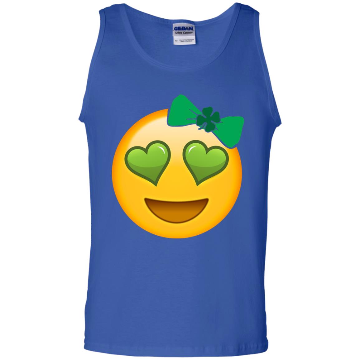Emoji Green Heart Eyes Bow Saint Patricks Day Shirt For Girls Royal