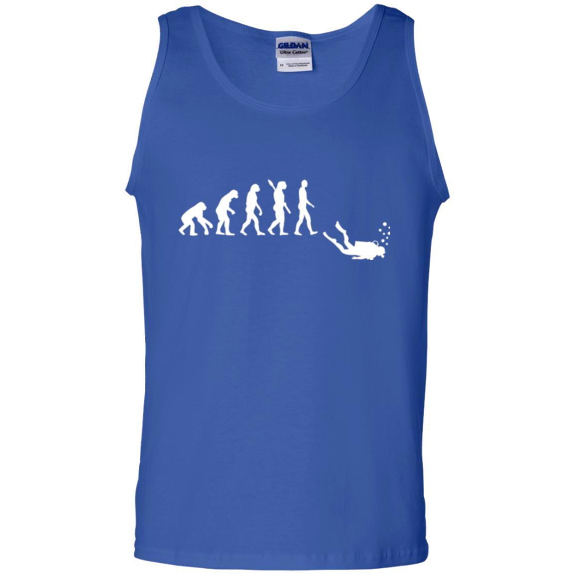 Diver T-shirt Evolution Of Man T-shirt Royal