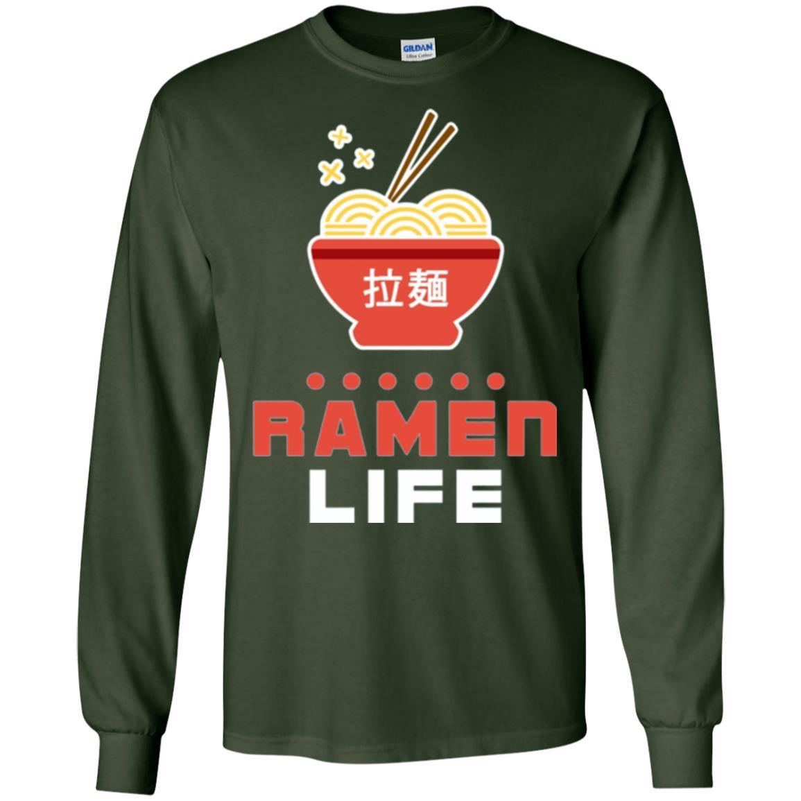 Tasty Anime Noodle Bowl T-shirt Ramen Life T-shirt Forest Green