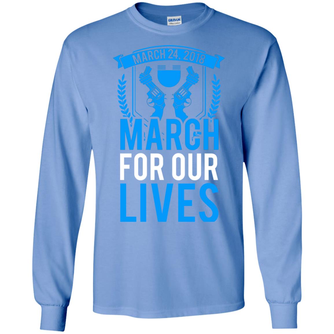 Anti Gun T-shirt March For Our Lives March 24 2018 Carolina Blue
