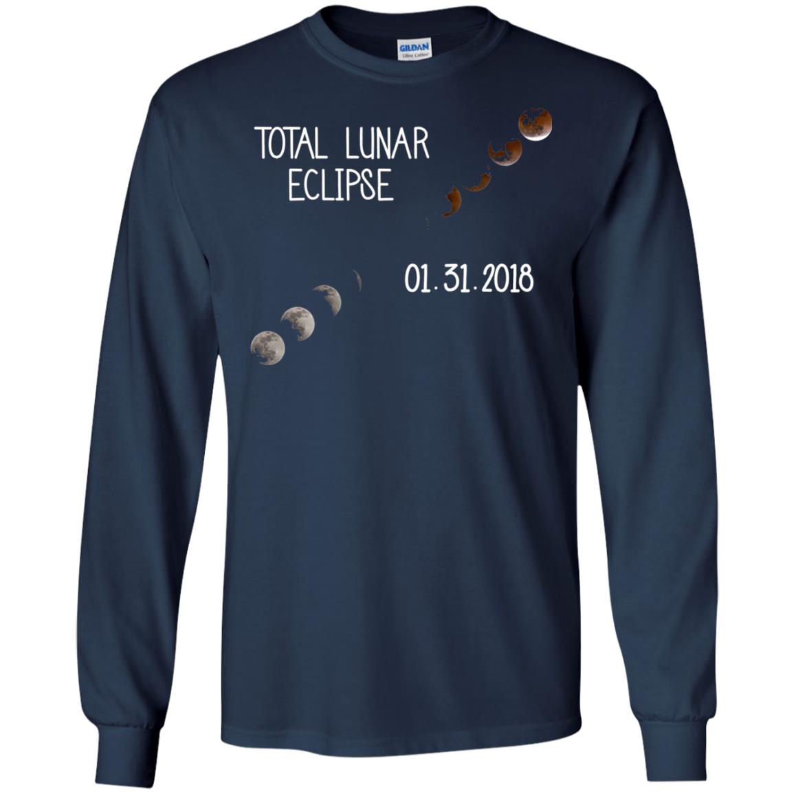 Total Lunar Eclipse 01-31-2018 Celebration Shirt Navy