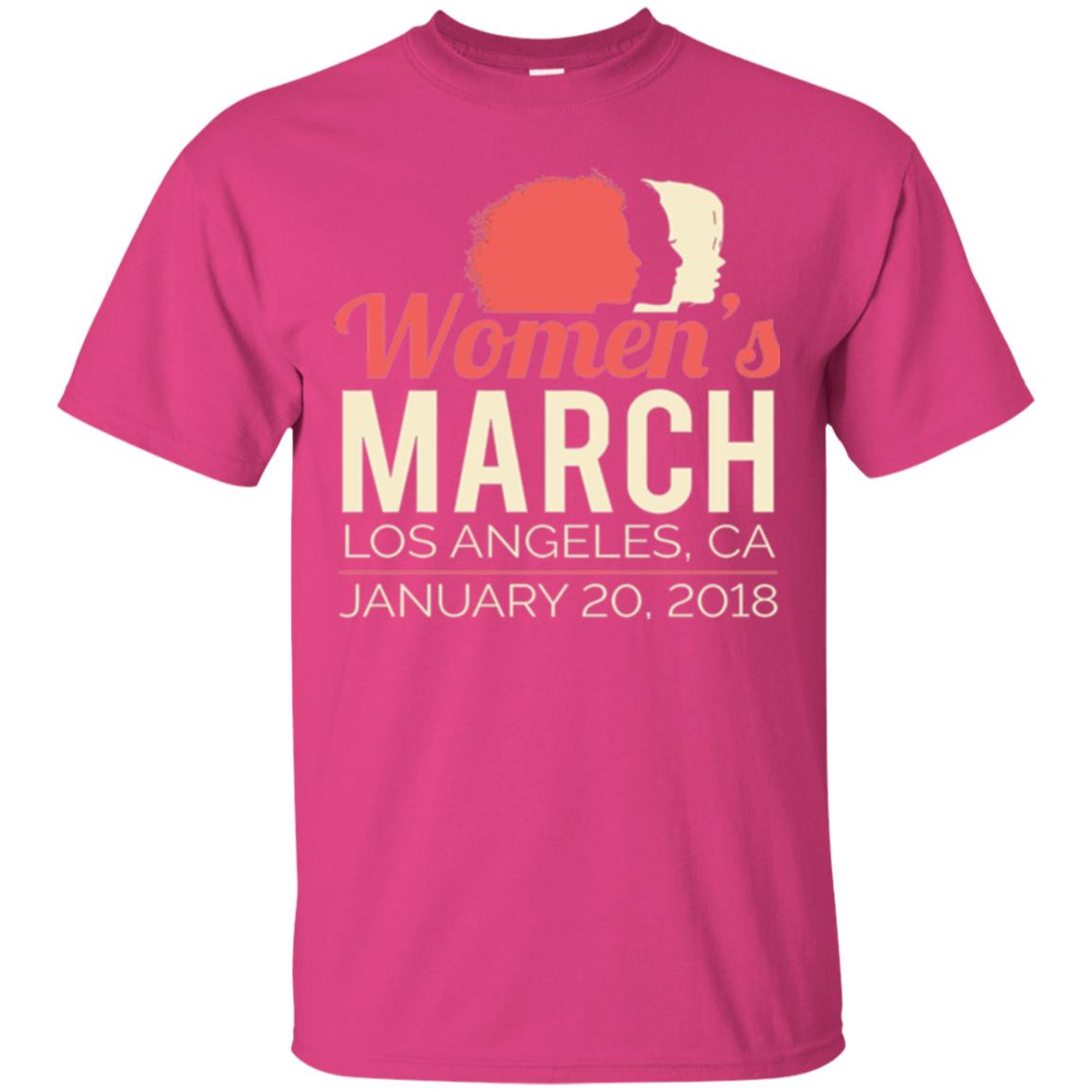 Women's March Los Angeles January 20 2018 Women's Right T-shirt Heliconia