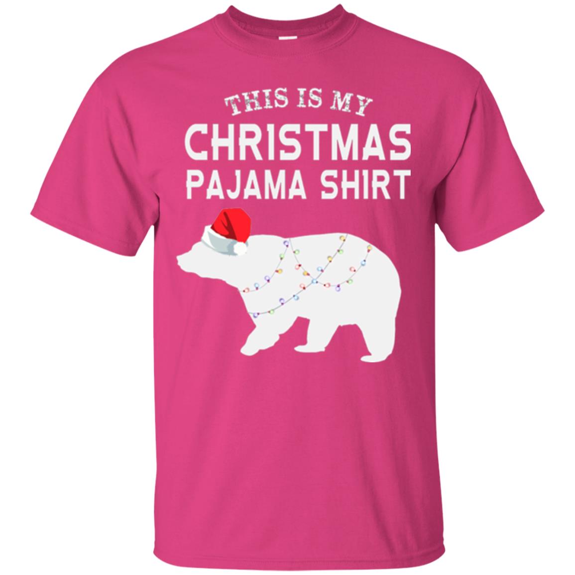 Polar Bear T-shirt This Is My Christmas Pajama Heliconia