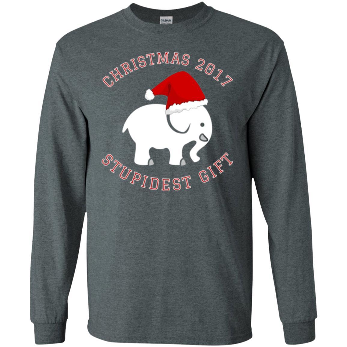 Elephant T-shirt Christmas 2017 T-shirt Dark Heather