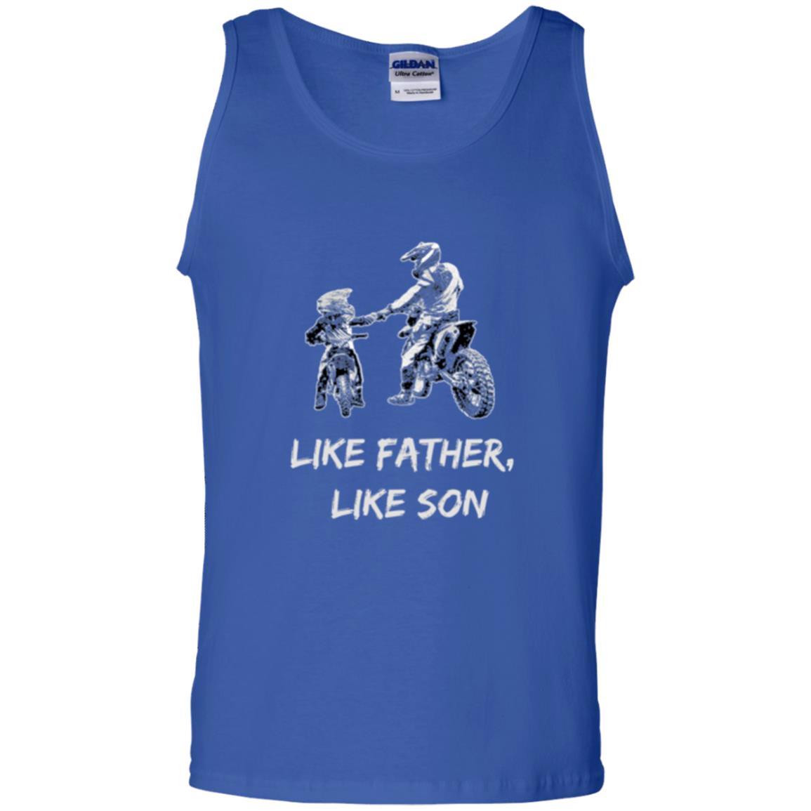 Motocross T-shirt Like Father Like Son T-shirt Royal