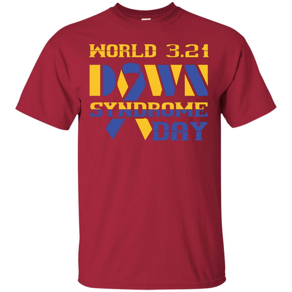 World 3.21 Down Syndrome Day Gift Shirt For Men Or Women Cardinal