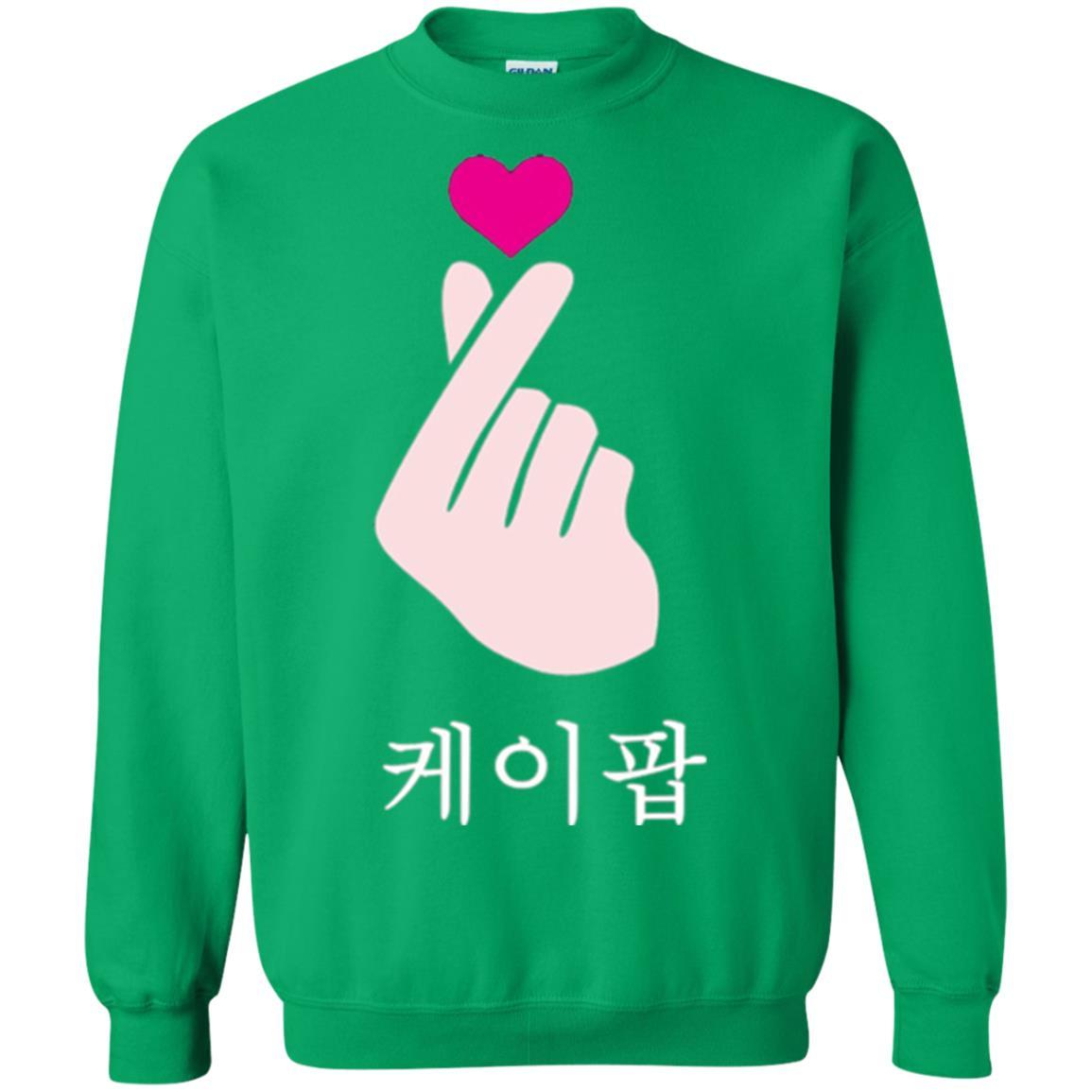 K-pop T-shirt Hand Symbol Cute Korean Music Irish Green