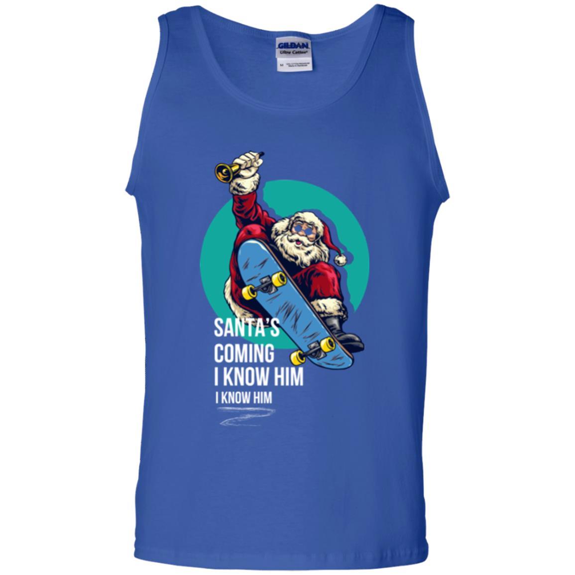 Christmas T-shirt Santa's Coming I Know Him Royal