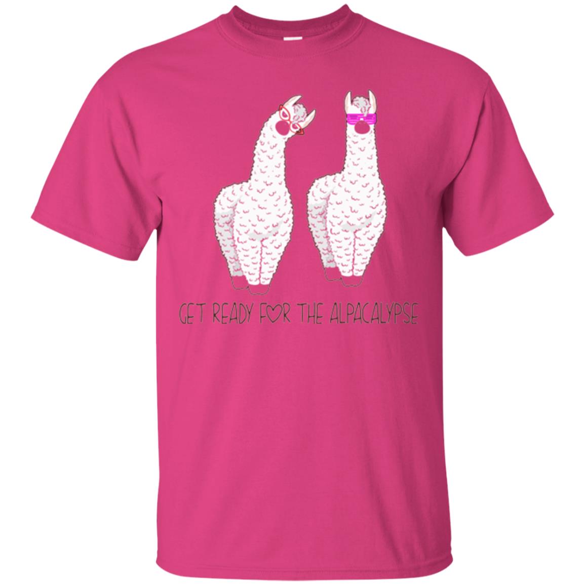 Funny Alpaca T-shirt Get Ready For The Alpacalypse Heliconia