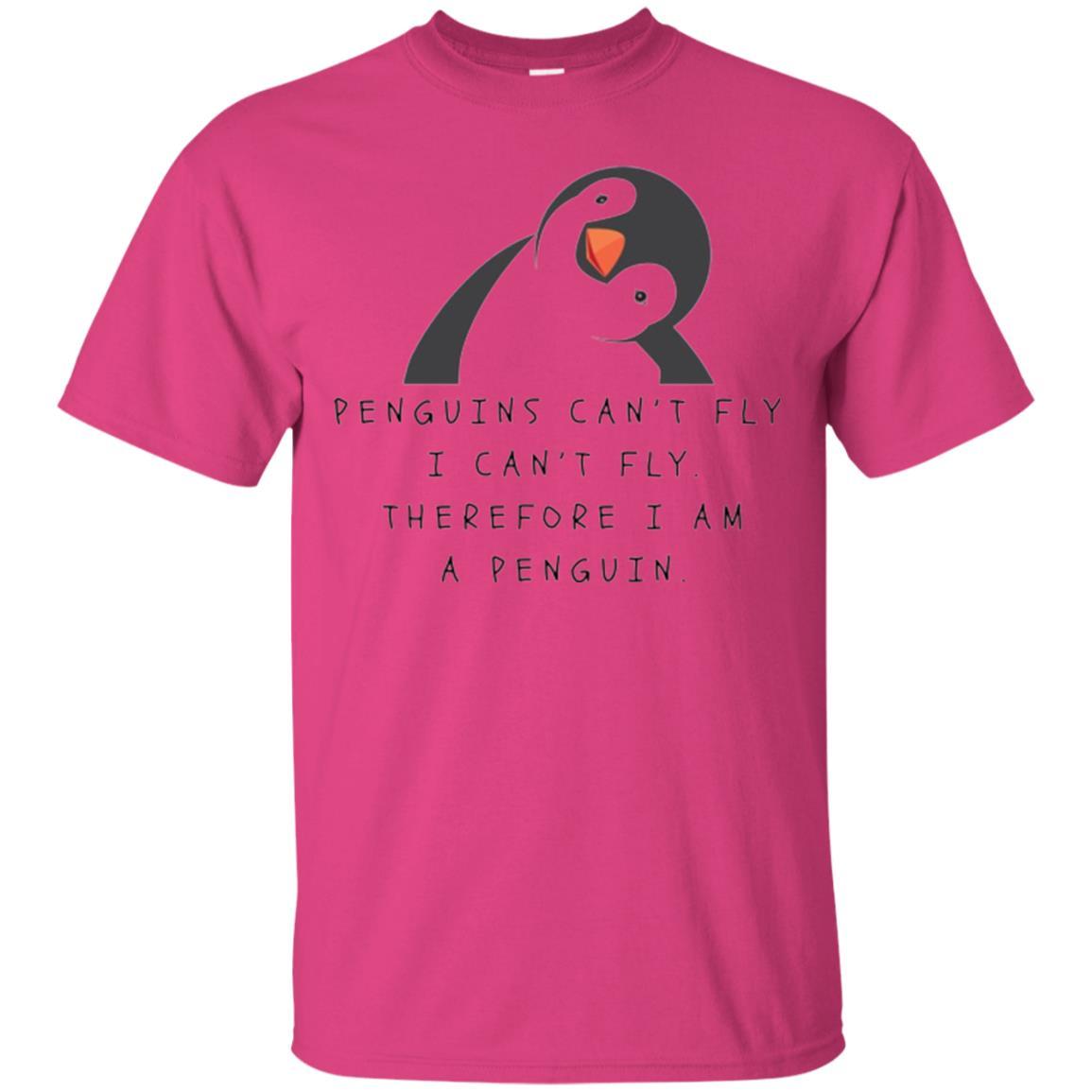 Penguins T-shirt Penguins Can't Fly I Can't Fly Heliconia
