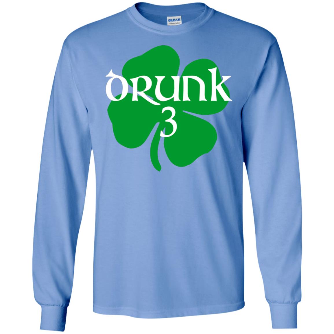 Drunk 3 Lucky Thing St. Patrick_s Day Irish T-shirt Carolina Blue