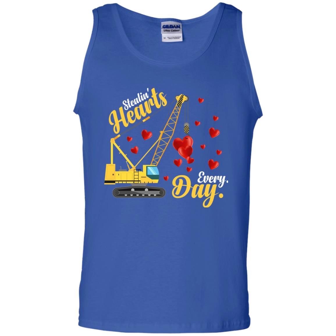 Valentines Day T-shirt Stealin' Hearts Every Day With Crane Royal