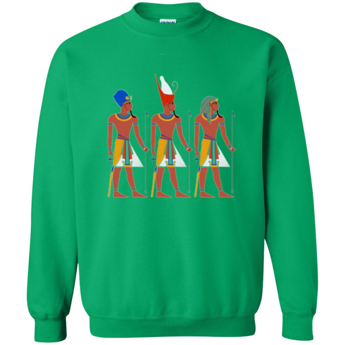 Ancient Egypt Pharaoh Art T-shirt Irish Green